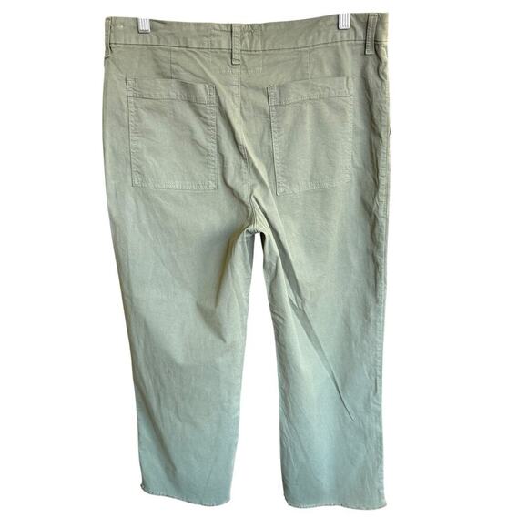 Frank & Eileen Womans Blackstone Pants Army Green 10 Distressed Hem 34x25.5 - Picture 3 of 11